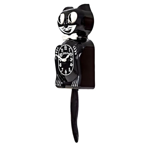 Kit Cat Klock side profile showing slim depth and easy mounting