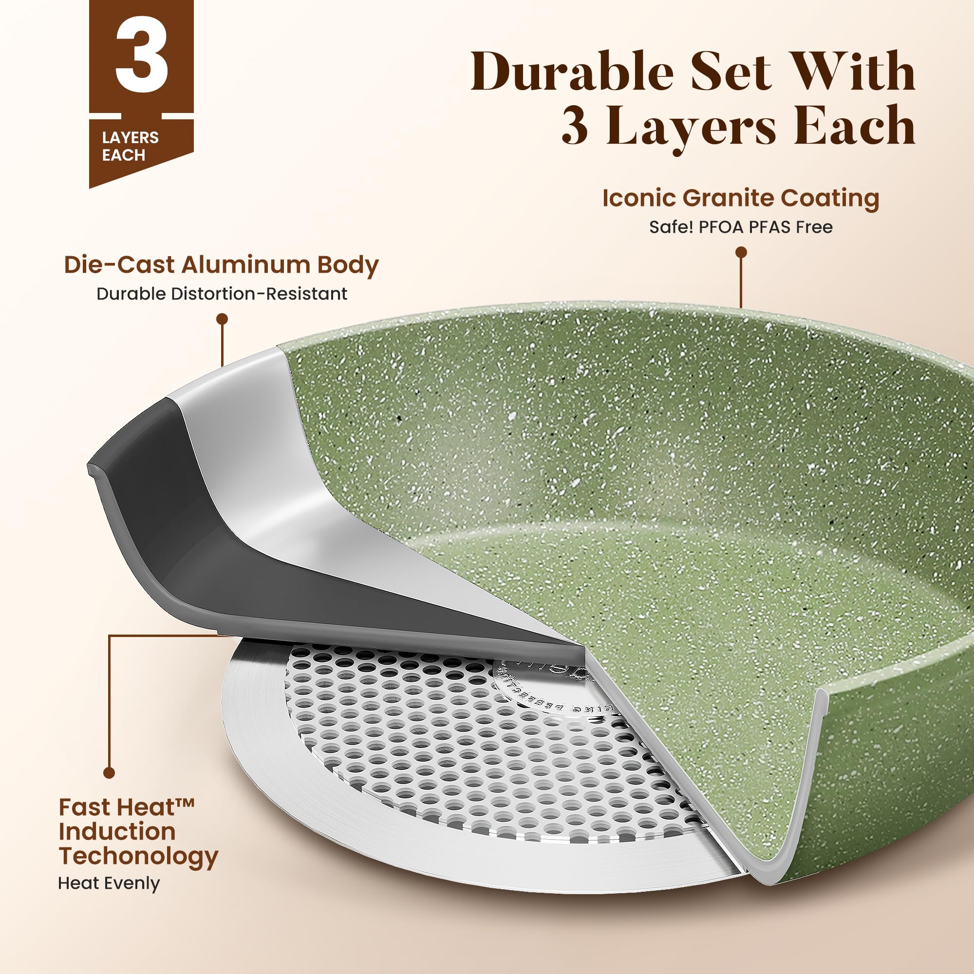 Kitchen Academy rectangular and round bake trays ready for oven baking and convenient cleanup