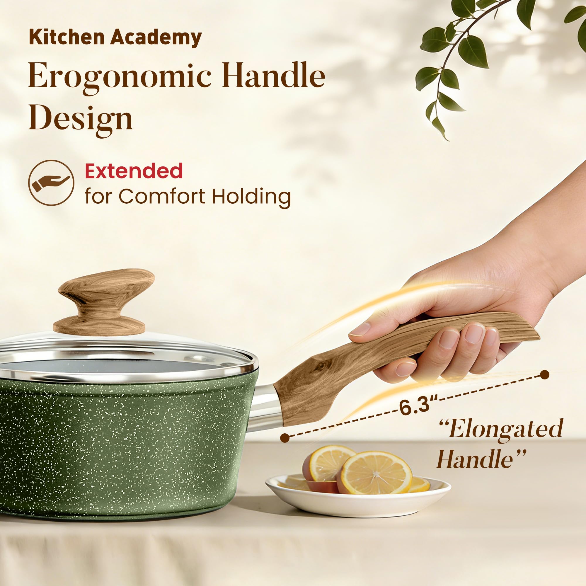 Kitchen Academy glass lids and knobs top view for secure, steam-retaining cooking