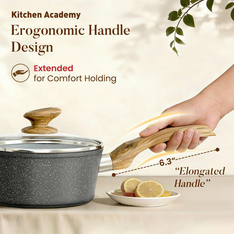 Kitchen Academy set on induction cooktop proving fast, even heating compatibility