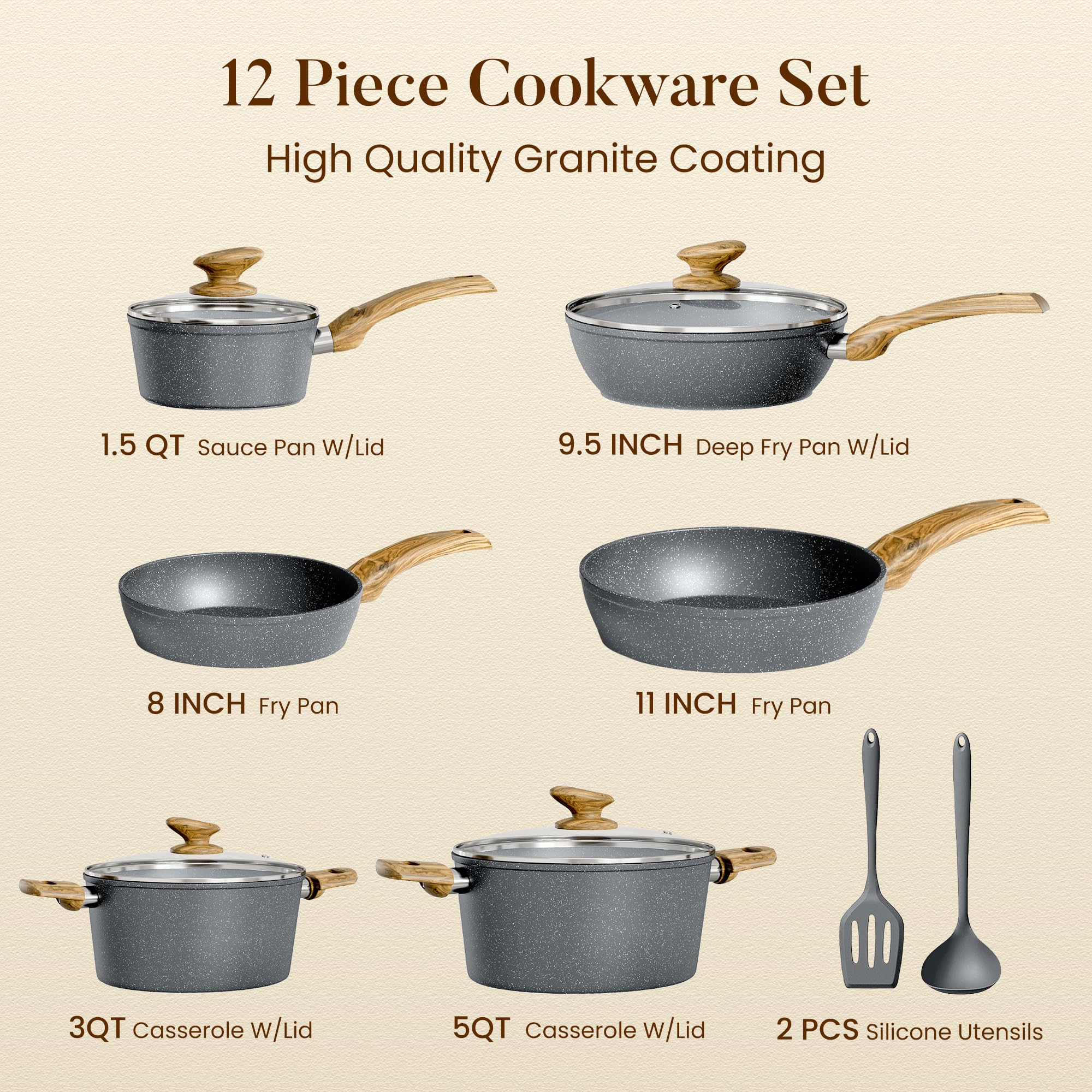 Kitchen Academy skillet frying vegetables to show nonstick performance and easy flip