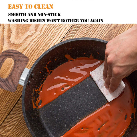 Kitchen Academy silicone utensils with pans show safe stirring and scratch protection