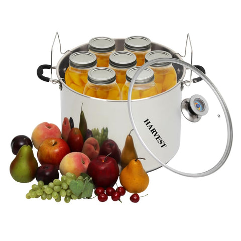 KITCHEN CROP canner next to pint jars showing scale and capacity benefit
