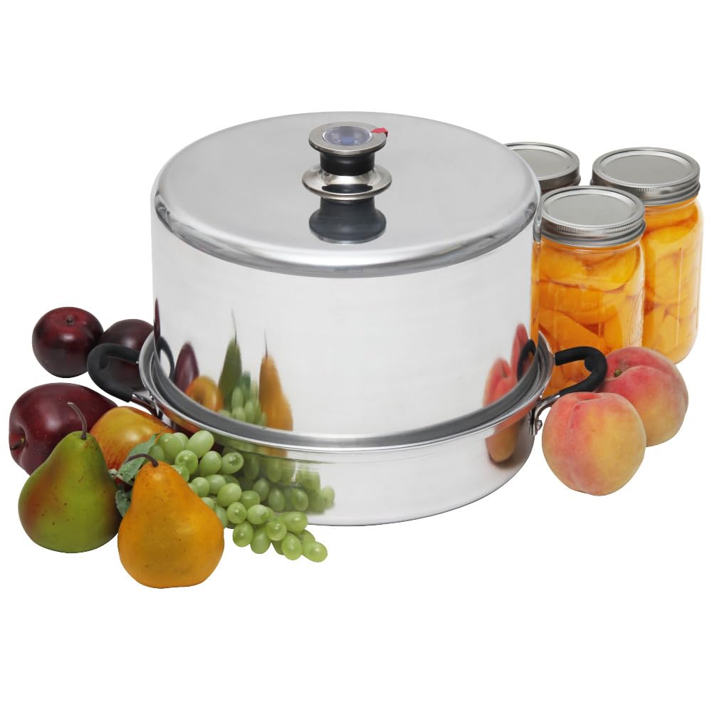 KITCHEN CROP lifestyle scene of the canner in a kitchen highlighting faster, low-water canning