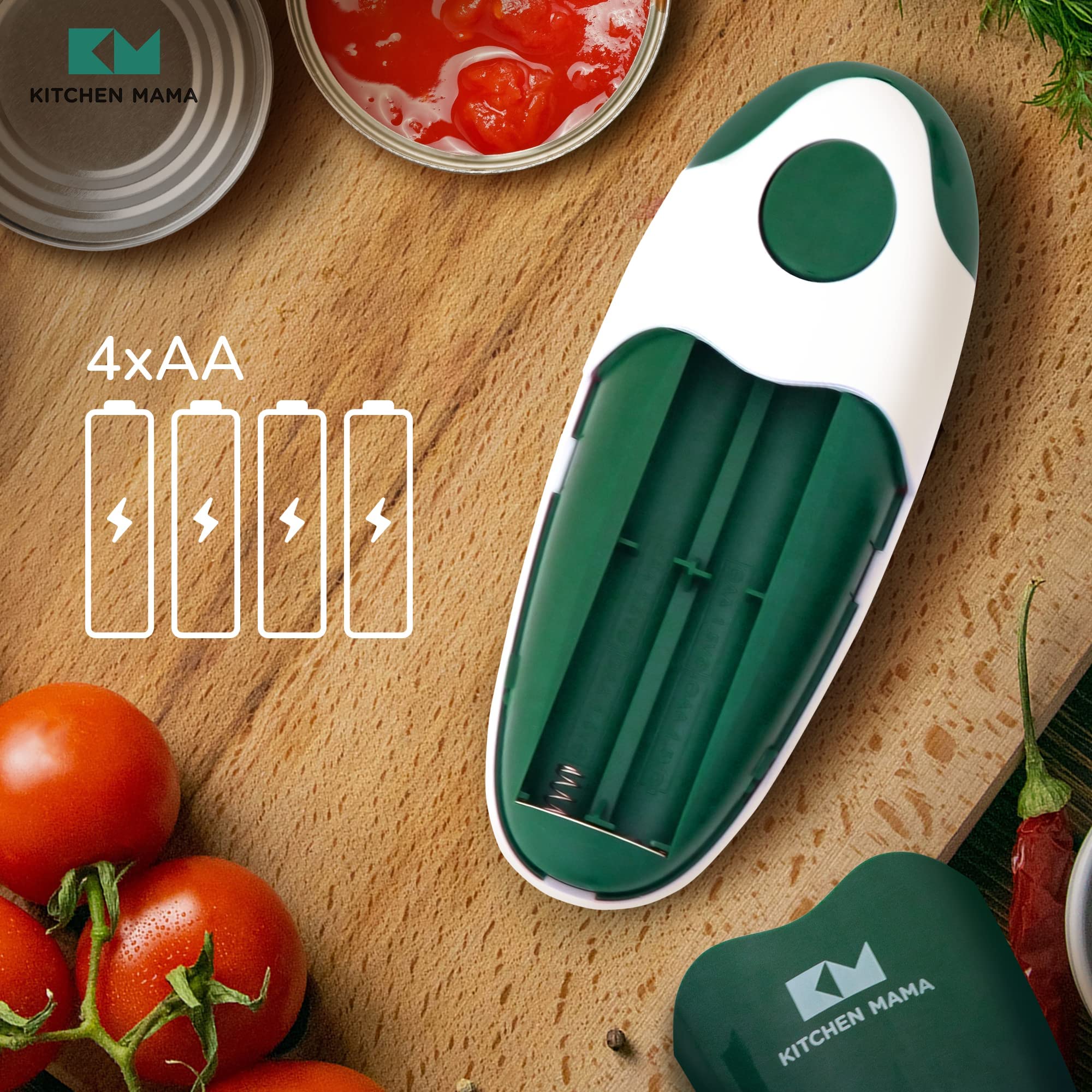 Kitchen Mama on kitchen counter in lifestyle scene illustrating compact storage benefit