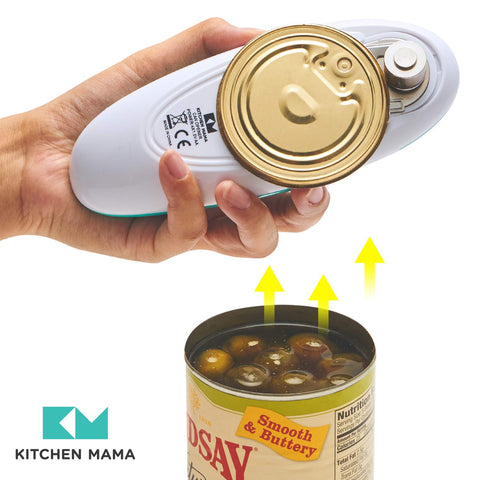 Kitchen Mama open battery compartment showing easy battery replacement