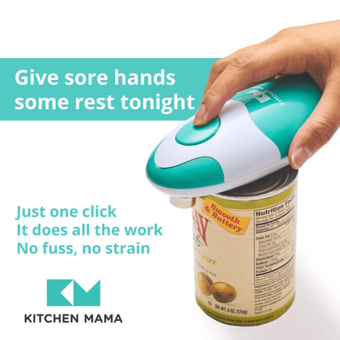 Kitchen Mama close-up of blade area highlighting smooth-edge cutting benefit