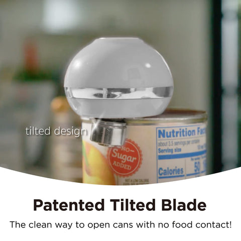 Kitchen Mama Mini next to a hand for scale, Kitchen Mama compact size ideal for small spaces