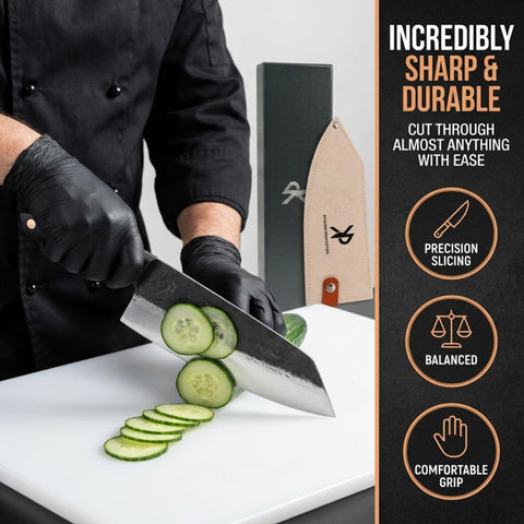 Kitchen perfection close-up of sharpened edge highlighting precise slicing benefit