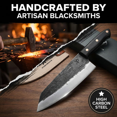 Kitchen Perfection Pakkawood handle detail for secure, ergonomic grip