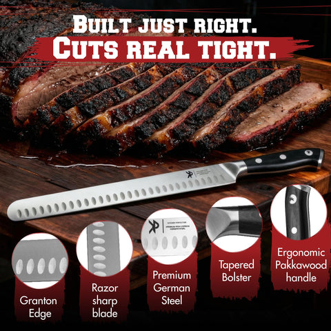 Kitchen Perfection pakkawood handle detail offering ergonomic grip and comfort