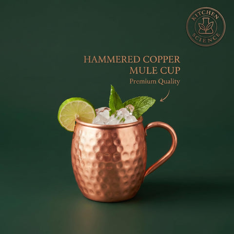 Kitchen Science close-up of hammered copper texture highlighting artisan look and grip