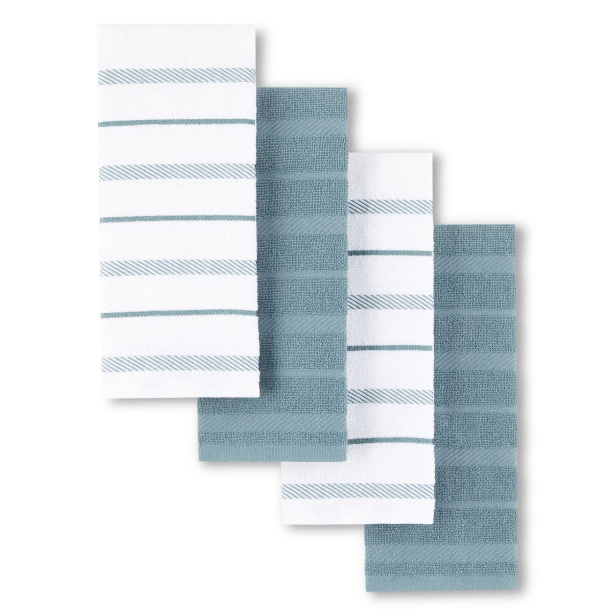 KitchenAid front packaging showing four towels and colorway, highlights set convenience