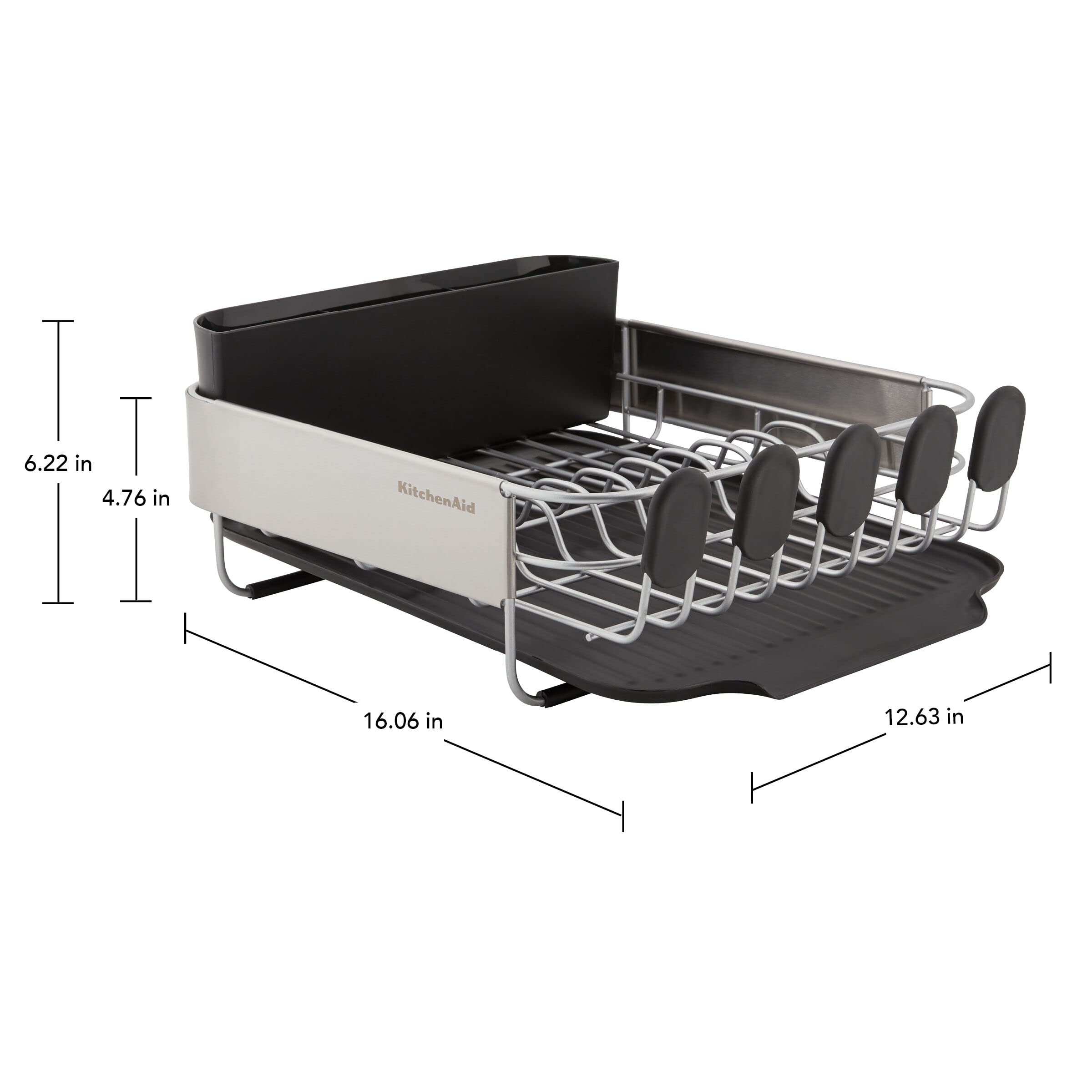 KitchenAid angled drainboard directing water into sink to prevent pooling