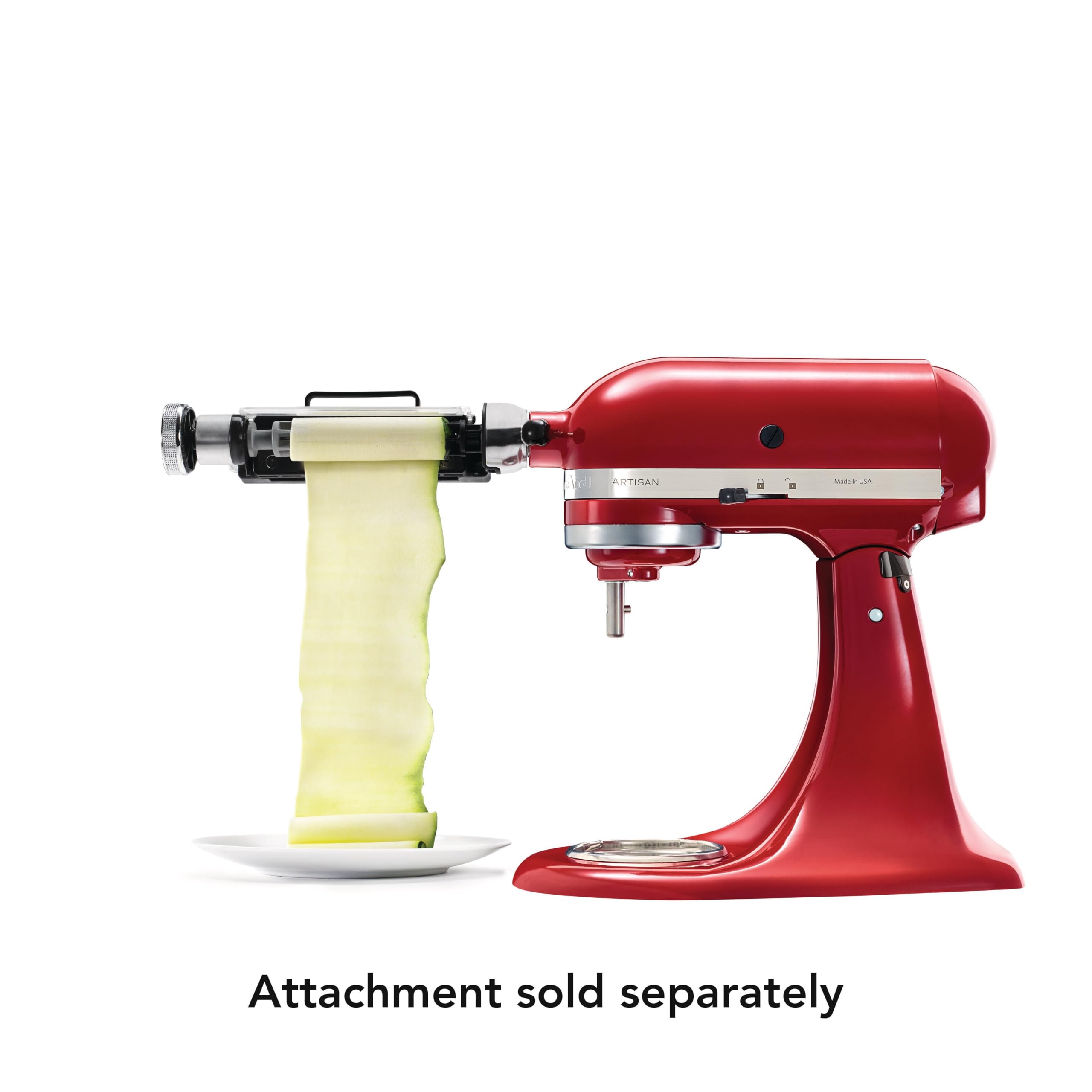KitchenAid attachment mounted on stand mixer demonstrating hands-free power