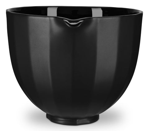 KitchenAid ceramic bowl on oven rack and table illustrating oven-safe and presentation-ready use