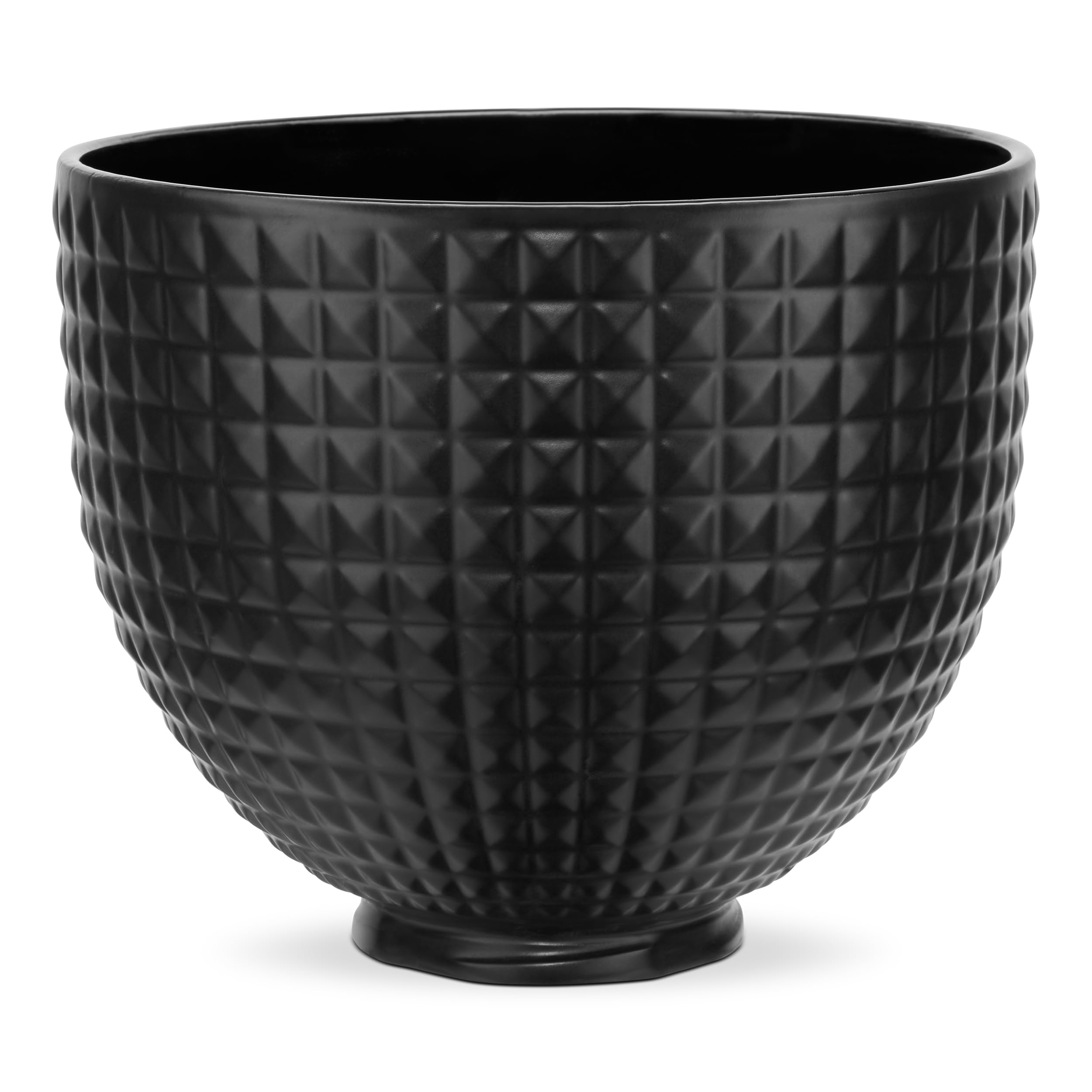 KitchenAid black studded bowl front view showing sleek finish and durable design