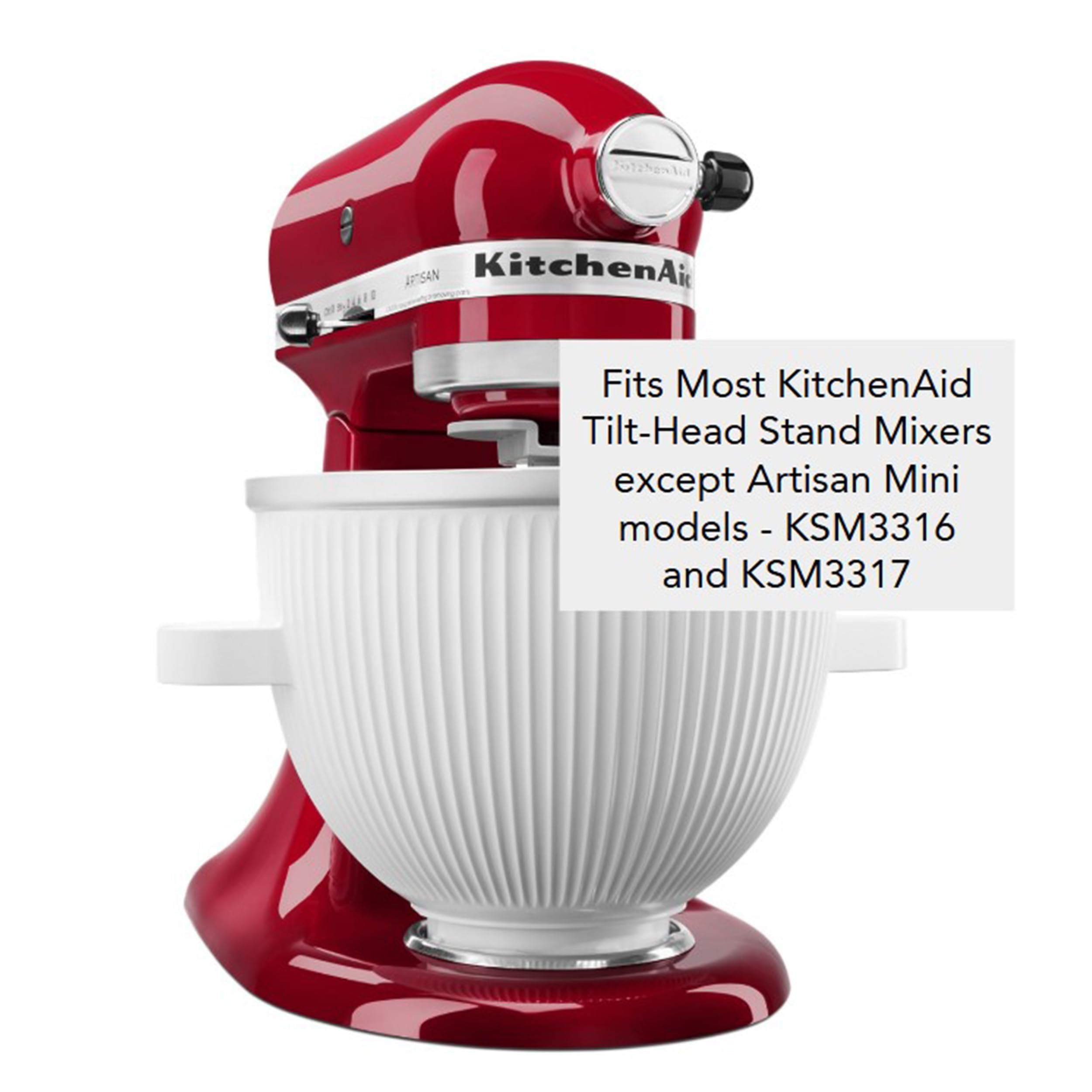 KitchenAid bowl handle close-up for easy lift and secure grip