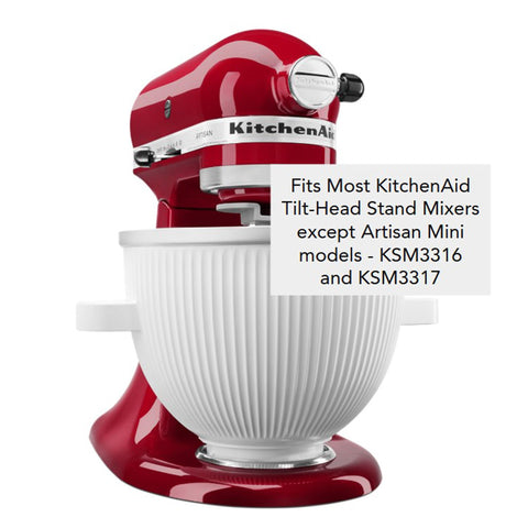 KitchenAid bowl handle close-up for easy lift and secure grip