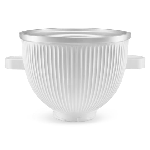 KitchenAid bowl interior with frozen mixture illustrating smooth texture