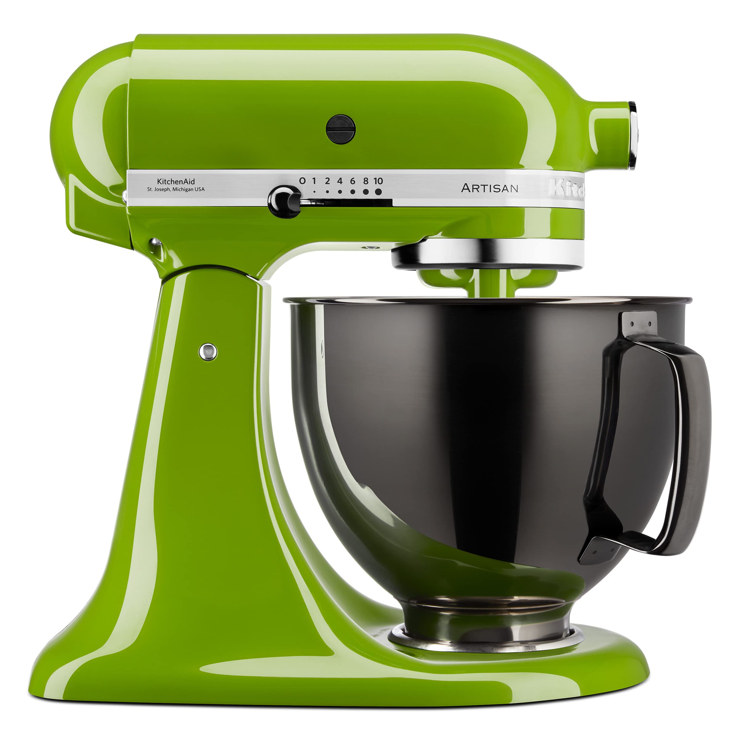KitchenAid bowl rim and brushed texture detail for durability and easy cleaning