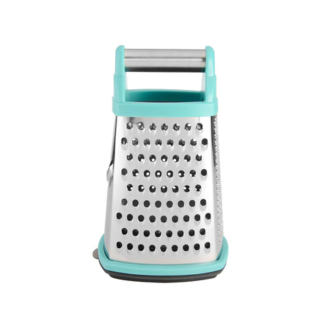 KitchenAid box grater front view showing all four cutting faces and neat storage