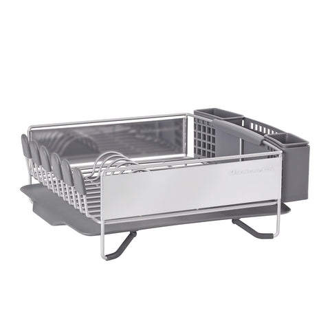 KitchenAid front view of compact dish rack showing space-saving layout and capacity