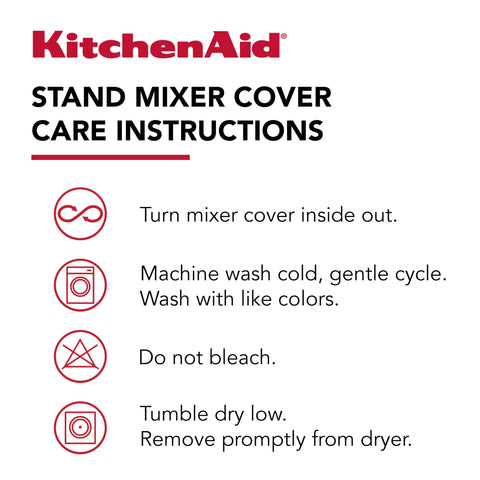 KitchenAid cover folded for compact storage saving space when not in use