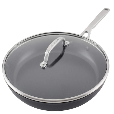 KitchenAid egg scramble demo in pan illustrating gentle nonstick performance