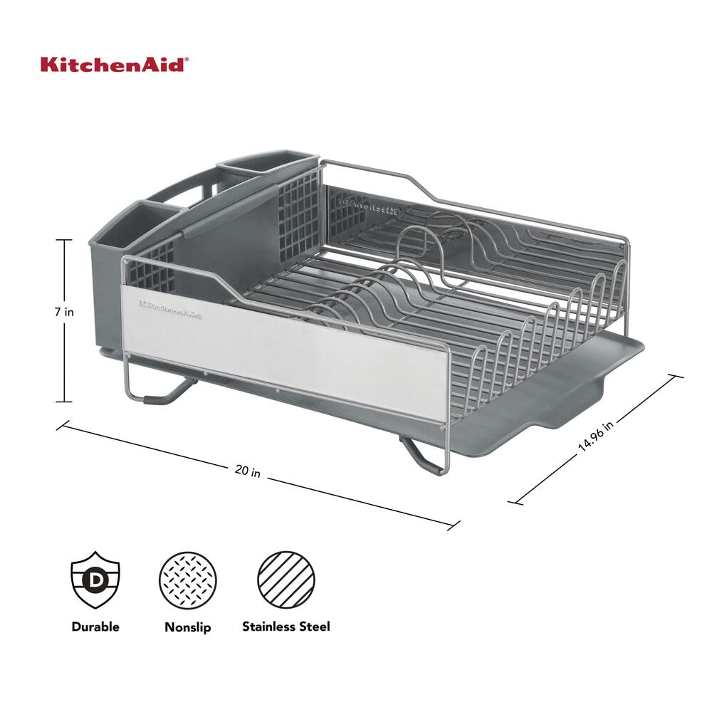 KitchenAid removable flatware caddy close-up with handle for easy unloading benefit