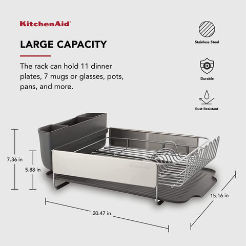 KitchenAid removable flatware caddy closeup separating utensils for easy unloading