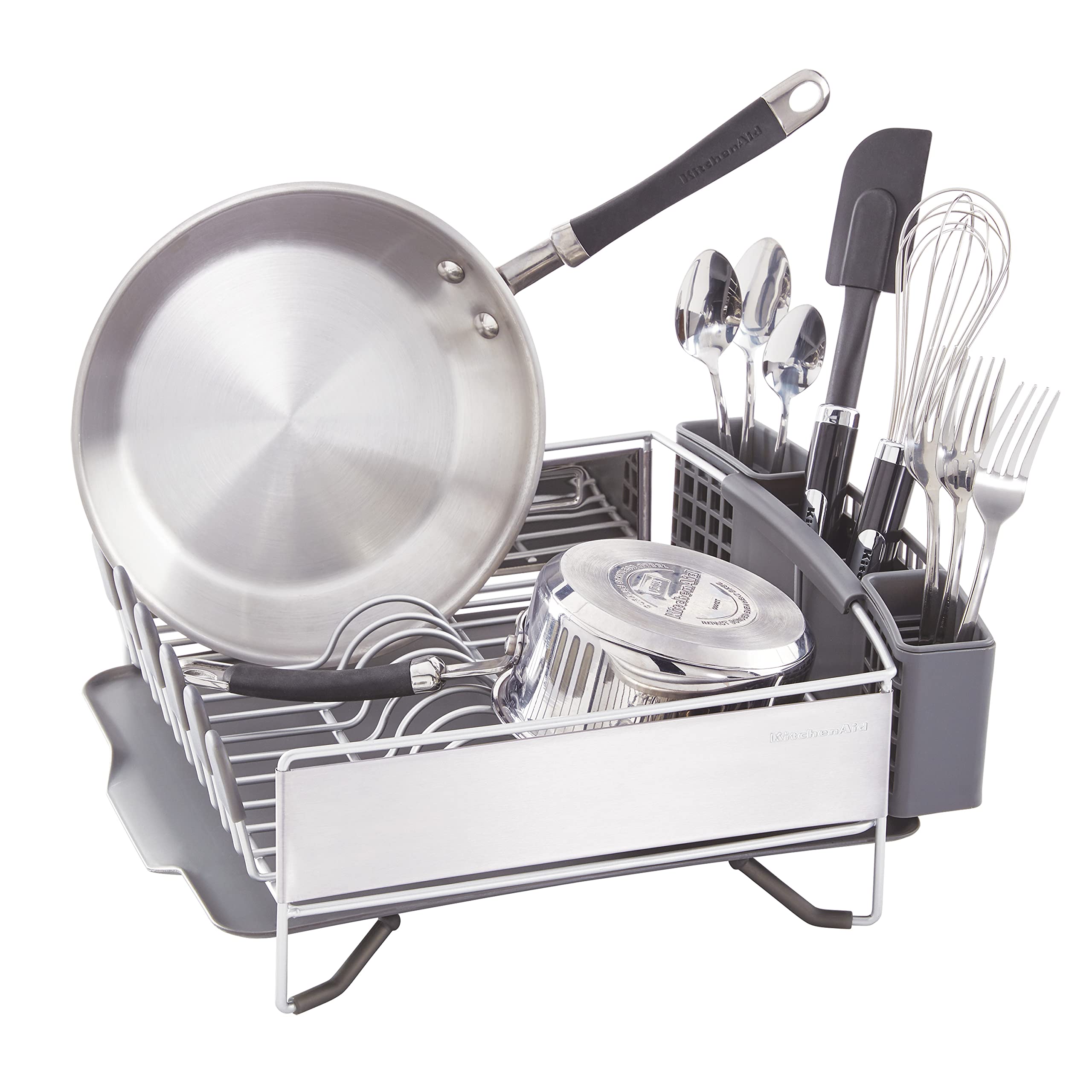 KitchenAid removable flatware caddy lifted away for easy unloading and organization