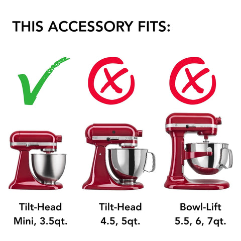KitchenAid close-up of flexible nylon edge highlighting gentle bowl scraping benefit