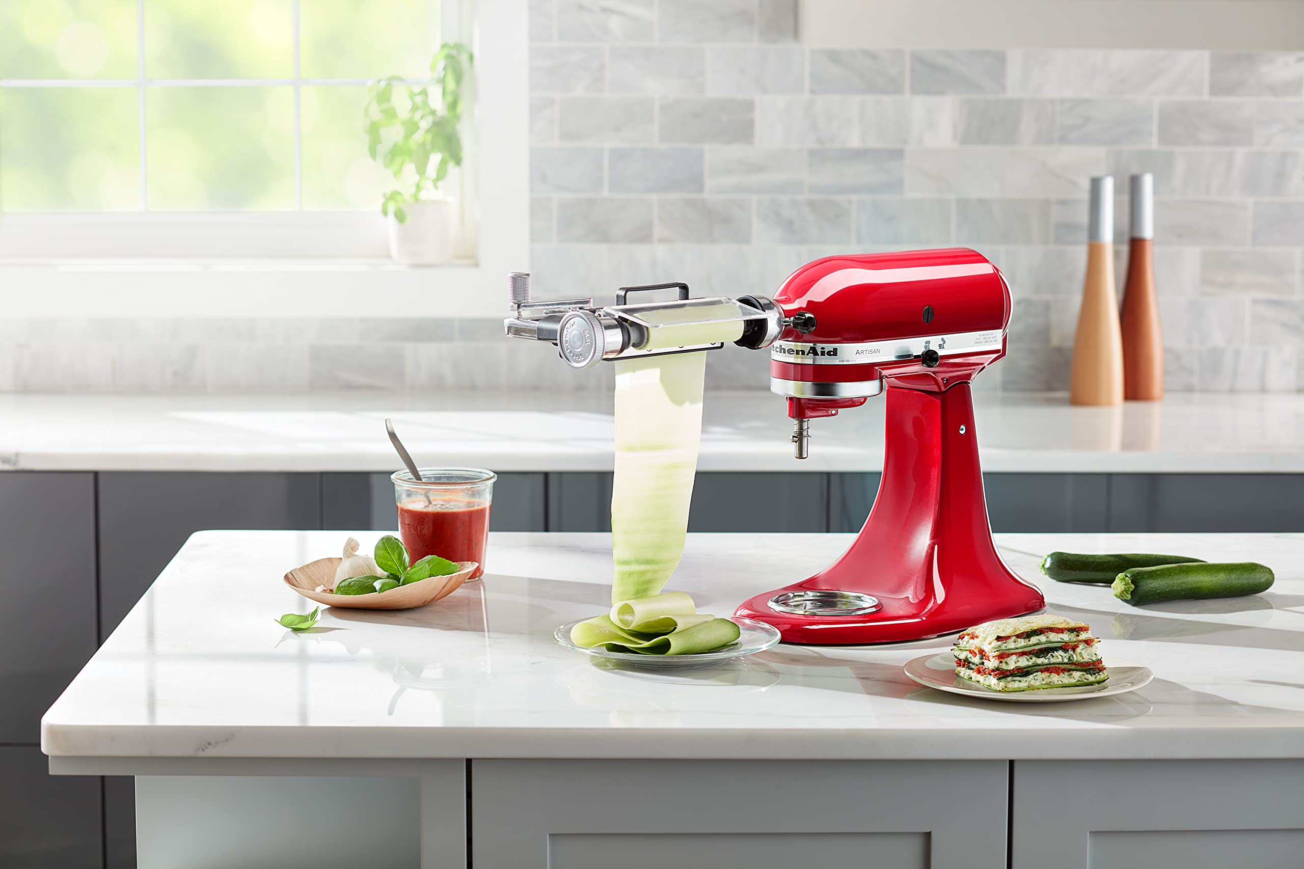KitchenAid food holder and skewer detail offering secure produce handling