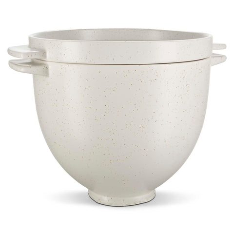 KitchenAid front view of ceramic bread bowl showing durable finish and even heat benefit