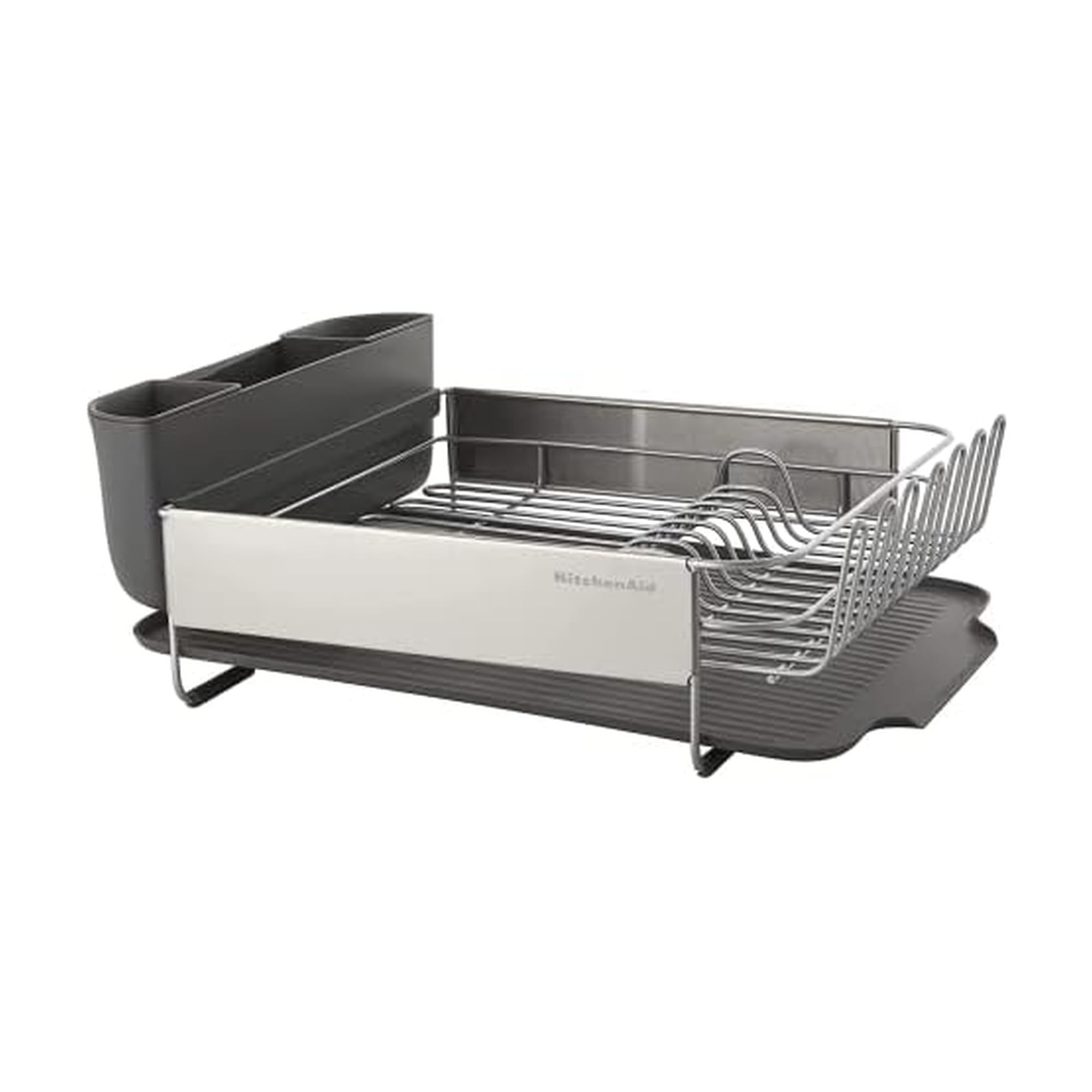 KitchenAid full dish rack front view showing capacity and organization benefits