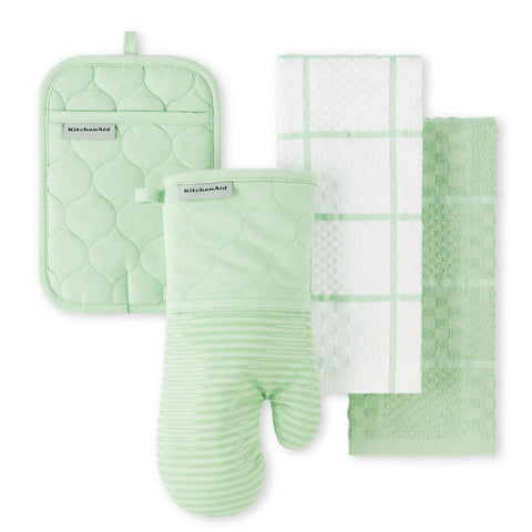 KitchenAid front packaging showing pistachio 4‑piece set and giftable presentation