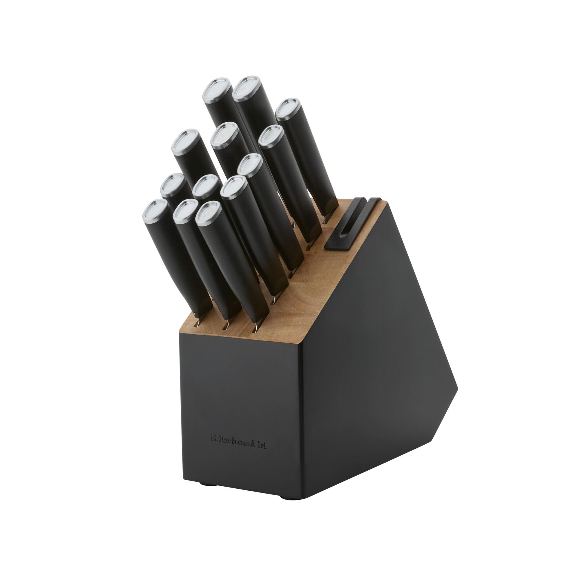 KitchenAid front view of block and knives showing organized storage benefit