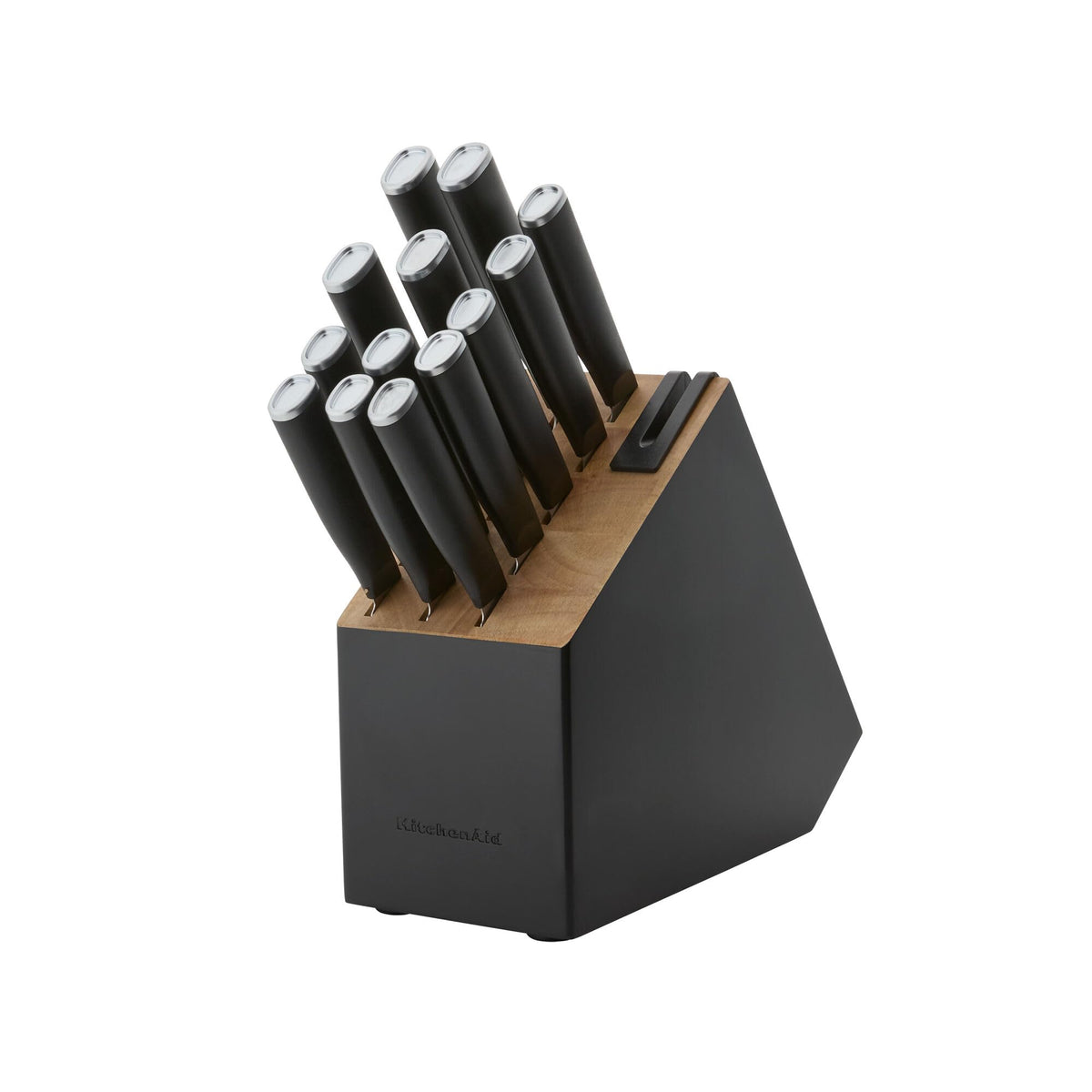 KitchenAid front view of block and knives showing organized storage benefit