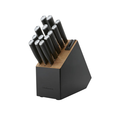 KitchenAid front view of block and knives showing organized storage benefit