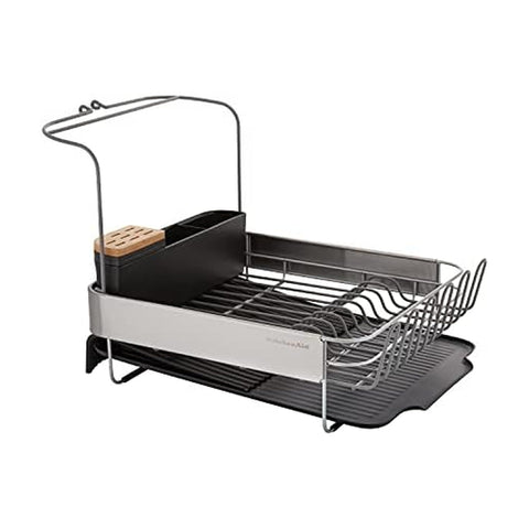 KitchenAid front view of expandable dish rack showing capacity benefit