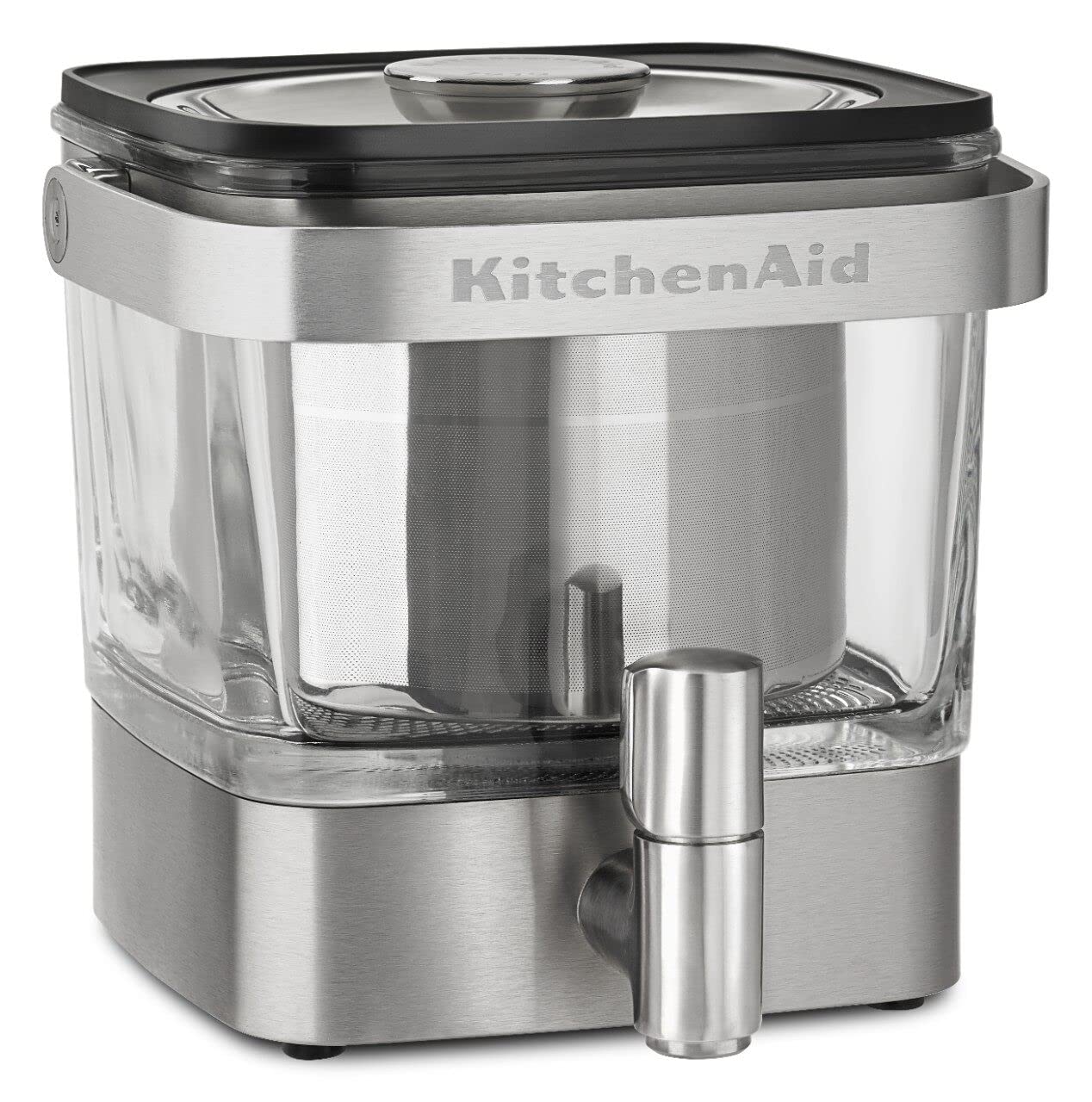 KitchenAid front view glass carafe shows sleek design and easy pour