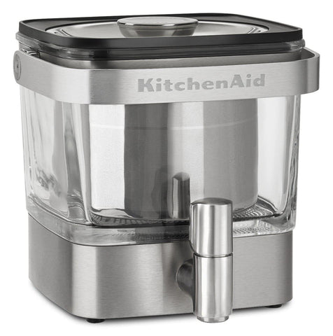 KitchenAid front view glass carafe shows sleek design and easy pour