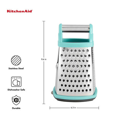 KitchenAid stainless steel top handle close-up for comfortable secure grip