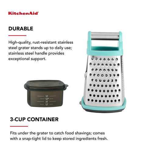 KitchenAid fine grating surface detail ideal for hard cheeses and spices