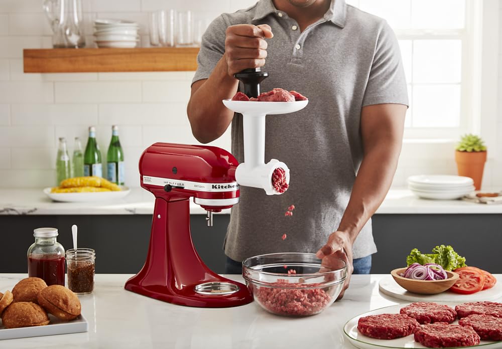 KitchenAid grinder coarse and fine plates detail for texture control benefit
