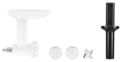 KitchenAid grinder food tray close-up for easy feeding benefit