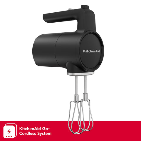 KitchenAid close-up of stainless steel Turbo Beater II beaters showing durable construction and easy cleaning
