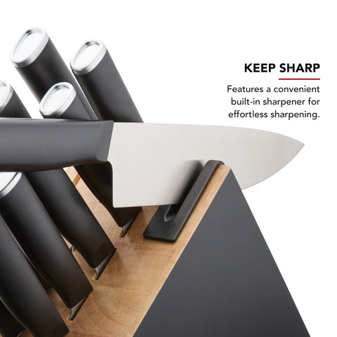 KitchenAid ergonomic handle with chrome endcap for comfortable control
