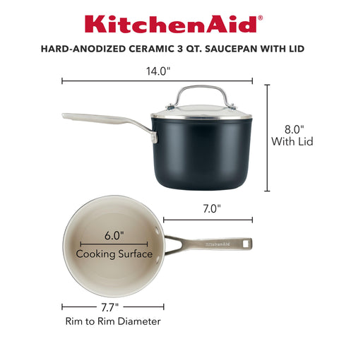 KitchenAid stainless steel handle close-up with double rivets for secure lifting benefit